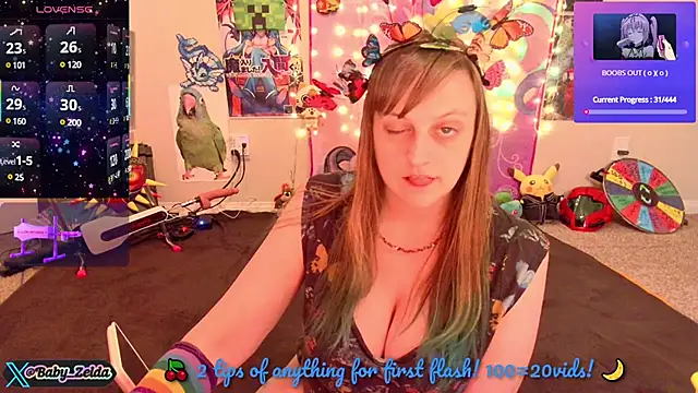 Snapshot of BabyZelda chatting on 03.23.25 BabyZelda online show from 03.23.25