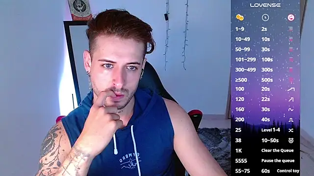 Snapshot of Ares_blue chatting on 01.16.25 Ares blue online show from 01.16.25