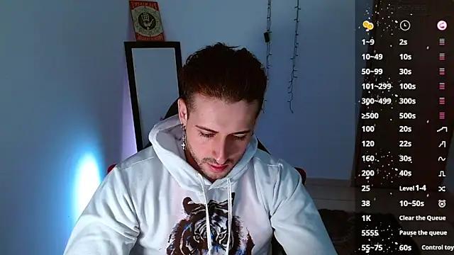 Snapshot of Ares_blue chatting on 01.18.25 Ares blue online show from 01.18.25