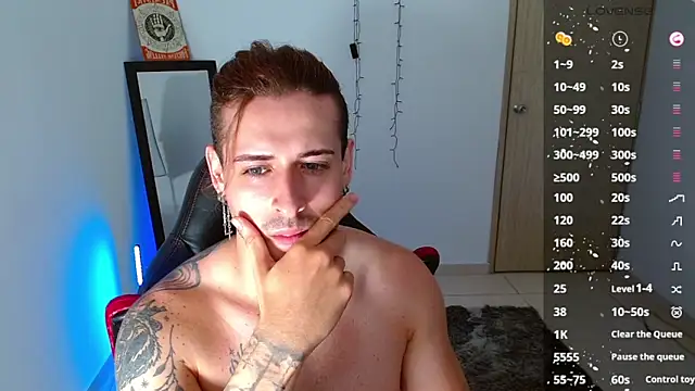 Snapshot of Ares_blue chatting on 01.28.25 Ares blue online show from 01.28.25