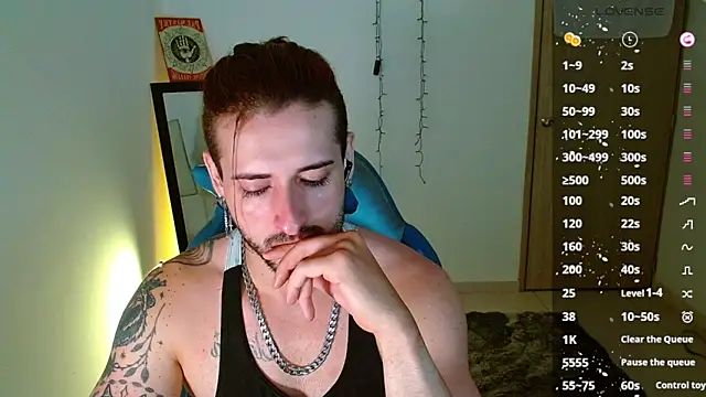 Snapshot of Ares_blue chatting on 02.08.25 Ares blue online show from 02.08.25