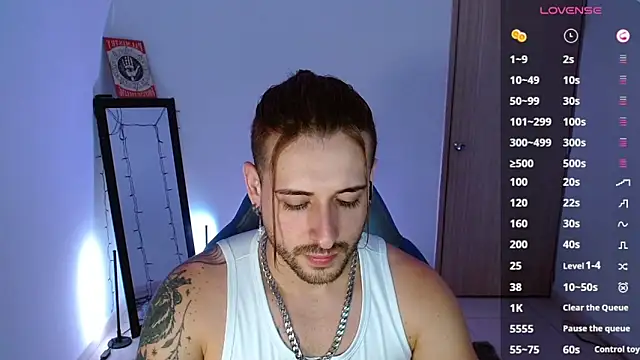 Snapshot of Ares_blue chatting on 02.20.25 Ares blue online show from 02.20.25