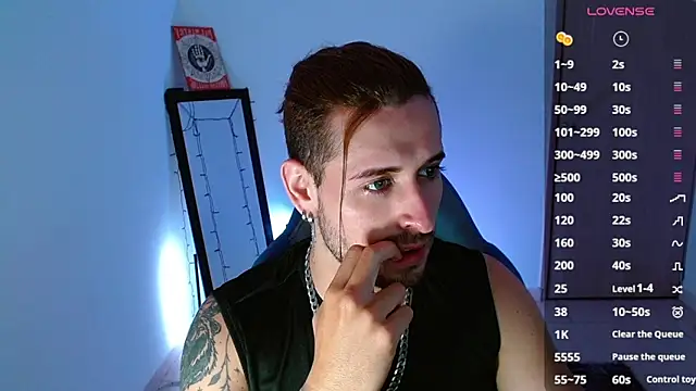 Snapshot of Ares_blue chatting on 03.08.25 Ares blue online show from 03.08.25