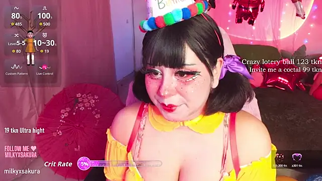 Snapshot of MilkyXSakura chatting on 02.08.26 MilkyXSakura online show from 02.08.26