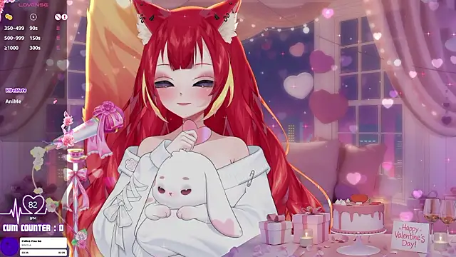 Snapshot of LewdKira_VT chatting on 02.13.26 LewdKira VT online show from 02.13.26