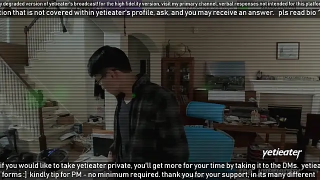 Snapshot of yetieater chatting on 01.14.25 yetieater online show from 01.14.25