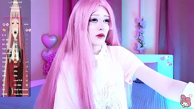 Snapshot of Setsunai_ chatting on 02.13.26 Setsunai online show from 02.13.26