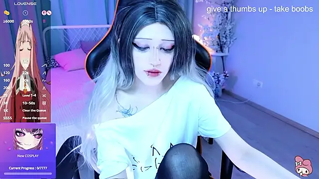 Snapshot of Setsunai_ chatting on 02.25.26 Setsunai online show from 02.25.26