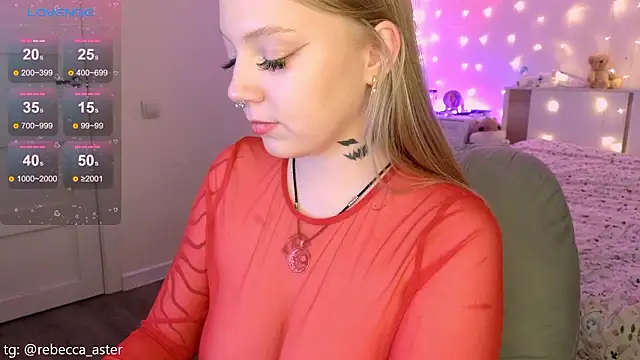 Snapshot of RebeccaAster chatting on 02.20.26 RebeccaAster online show from 02.20.26