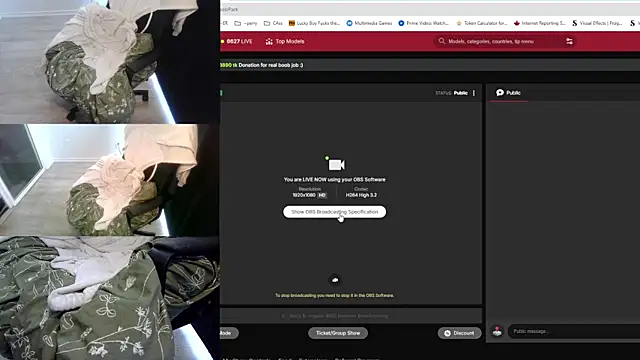 Snapshot of CassiPark chatting on 10.05.25 CassiPark online show from 10.05.25