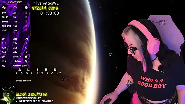 Snapshot of VelvetteSWE chatting on 05.30.26 VelvetteSWE online show from 05.30.26
