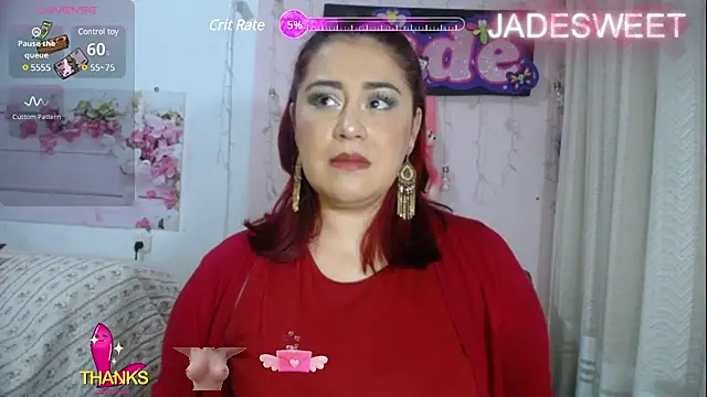 Snapshot of JADE_SWEET2 chatting on 02.13.25 JADE SWEET2 online show from 02.13.25
