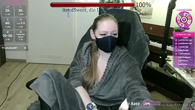 Snapshot of ArtofSweet chatting on 04.26.26 ArtofSweet online show from 04.26.26