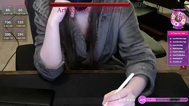 Snapshot of ArtofSweet chatting on 07.23.26 ArtofSweet online show from 07.23.26