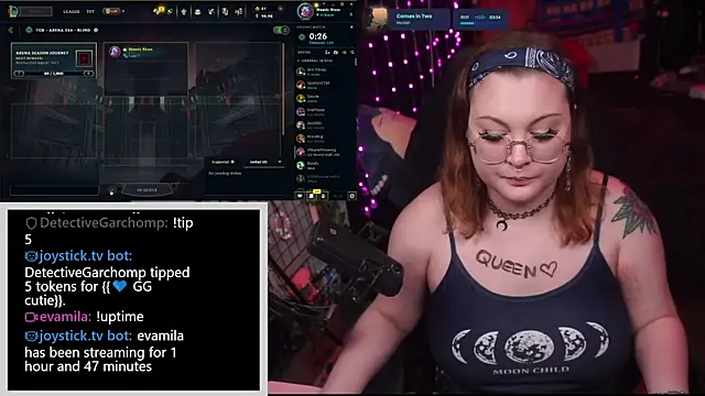 Snapshot of evamila chatting on 05.19.26 evamila online show from 05.19.26