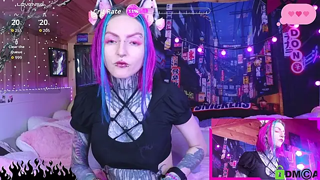 Snapshot of NekoCyber chatting on 02.18.26 NekoCyber online show from 02.18.26